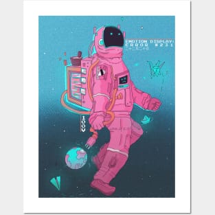 space astronaut, pastel, cyberspace, pastel, planet, galaxy, kawaii Posters and Art